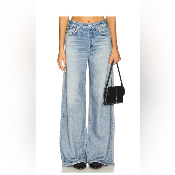 rag & bone Denim - rag & bone Light Wash Wide Leg Jeans